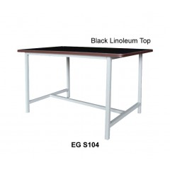 EG S104/A - 4' Utility Table (Black Linoleum Top)